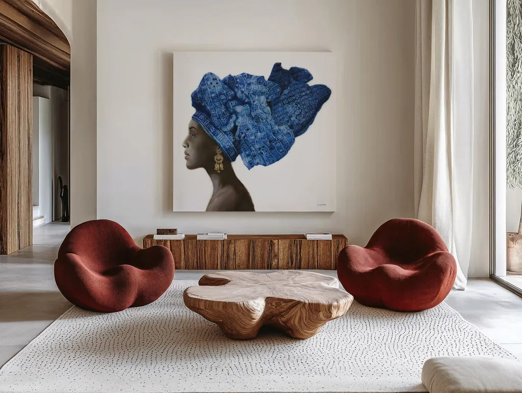 Pure Style by James Wiens. Shown as extra-large giant wall art in a modern living room. Available as an archival giclee rolled canvas, fine art paper, or poster print. SKU 44024a.
