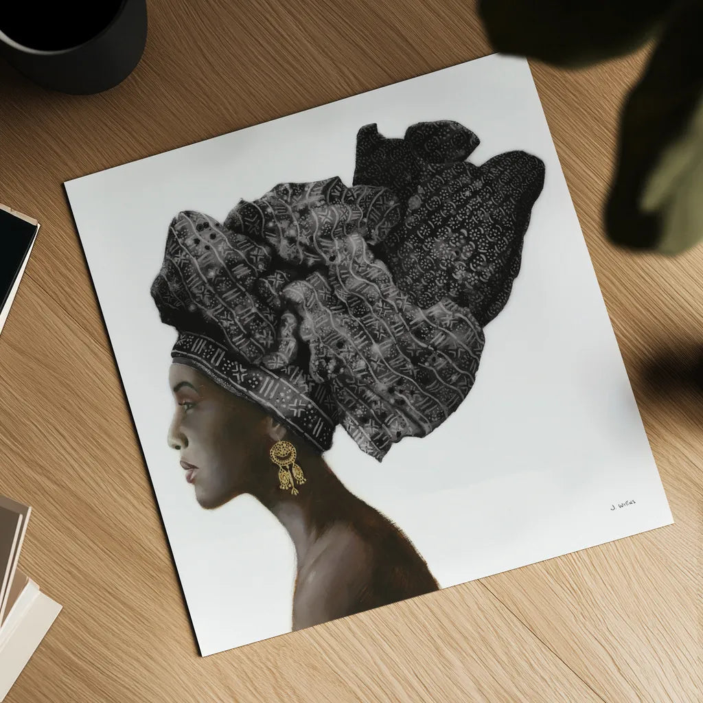 Pure Style Black by James Wiens. Shown as a detailed flat fine art print, highlighting archival giclee quality. Available as an archival giclee rolled canvas, fine art paper, or poster print. SKU 49621a.