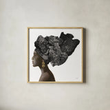 Pure Style Black by James Wiens. Shown in a natural wood glass frame for a timeless modern aesthetic. Available as an archival giclee rolled canvas, fine art paper, or poster print. SKU 49621a.