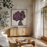 Pure Style II by James Wiens. Shown in a natural wood frame in a cozy modern living room. Available as an archival giclee rolled canvas, fine art paper, or poster print. SKU 46705a.