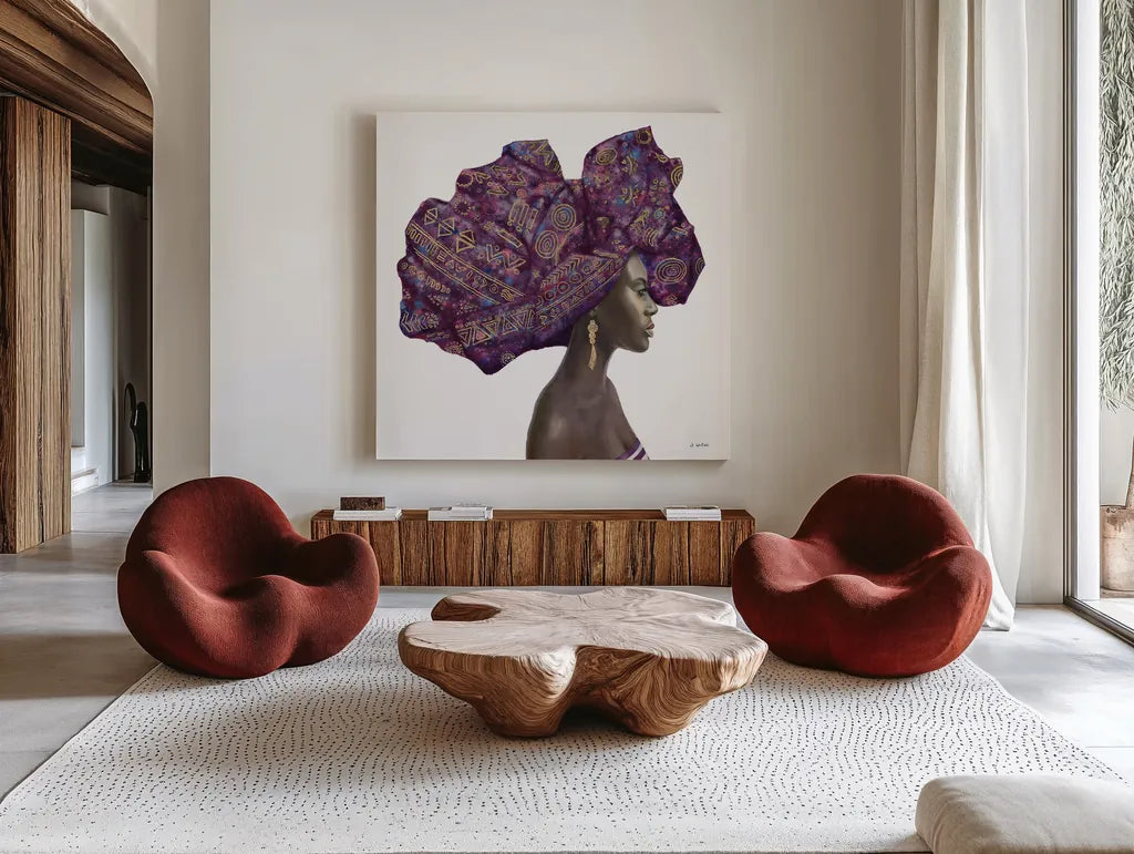 Pure Style II by James Wiens. Shown as extra-large giant wall art in a modern living room. Available as an archival giclee rolled canvas, fine art paper, or poster print. SKU 46705a.