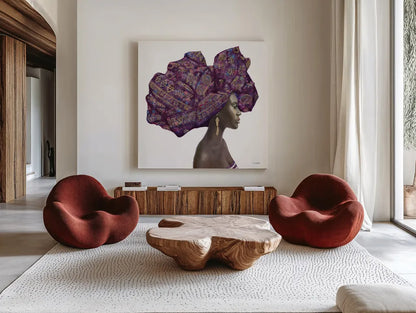 Pure Style II by James Wiens. Shown as extra-large giant wall art in a modern living room. Available as an archival giclee rolled canvas, fine art paper, or poster print. SKU 46705a.