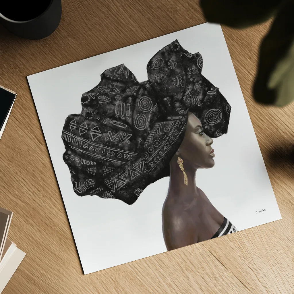 Pure Style II Black by James Wiens. Shown as a detailed flat fine art print, highlighting archival giclee quality. Available as an archival giclee rolled canvas, fine art paper, or poster print. SKU 49220a.