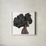 Pure Style II Black by James Wiens. Shown in a crisp white glass frame for a clean and minimalist style. Available as an archival giclee rolled canvas, fine art paper, or poster print. SKU 49220a.