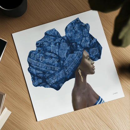 Pure Style II Blue by James Wiens. Shown as a detailed flat fine art print, highlighting archival giclee quality. Available as an archival giclee rolled canvas, fine art paper, or poster print. SKU 47530a.