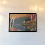 Quiet Evening I by James Wiens. shown as a paper print in a black flame. Available as a archival giclee rolled canvas, fine art paper, or poster print. SKU 21318i.