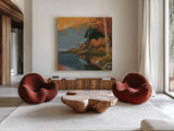 Quiet Evening II No Words by James Wiens. Shown as extra-large giant wall art in a modern living room. Available as an archival giclee rolled canvas, fine art paper, or poster print. SKU 57708a.
