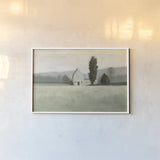 Quiet Valley by James Wiens. shown as a paper print in a white frame. Available as a archival giclee rolled canvas, fine art paper, or poster print. SKU 61295i.