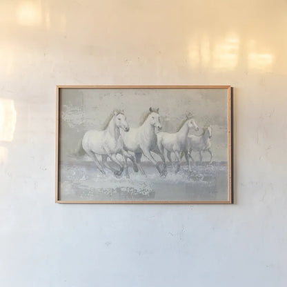 Running Wild Crop I Neutral by James Wiens. shown as a paper print in a natural frame. Available as a archival giclee rolled canvas, fine art paper, or poster print. SKU 61724i.
