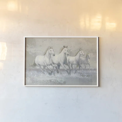 Running Wild Crop I Neutral by James Wiens. shown as a paper print in a white frame. Available as a archival giclee rolled canvas, fine art paper, or poster print. SKU 61724i.