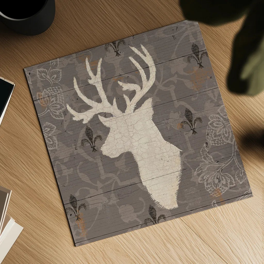 Rustic Elegance II with Red by James Wiens. Shown as a detailed flat fine art print, highlighting archival giclee quality. Available as an archival giclee rolled canvas, fine art paper, or poster print. SKU 33329a.