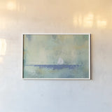 Sailboat Dream by James Wiens. shown as a paper print in a white frame. Available as a archival giclee rolled canvas, fine art paper, or poster print. SKU 20360i.