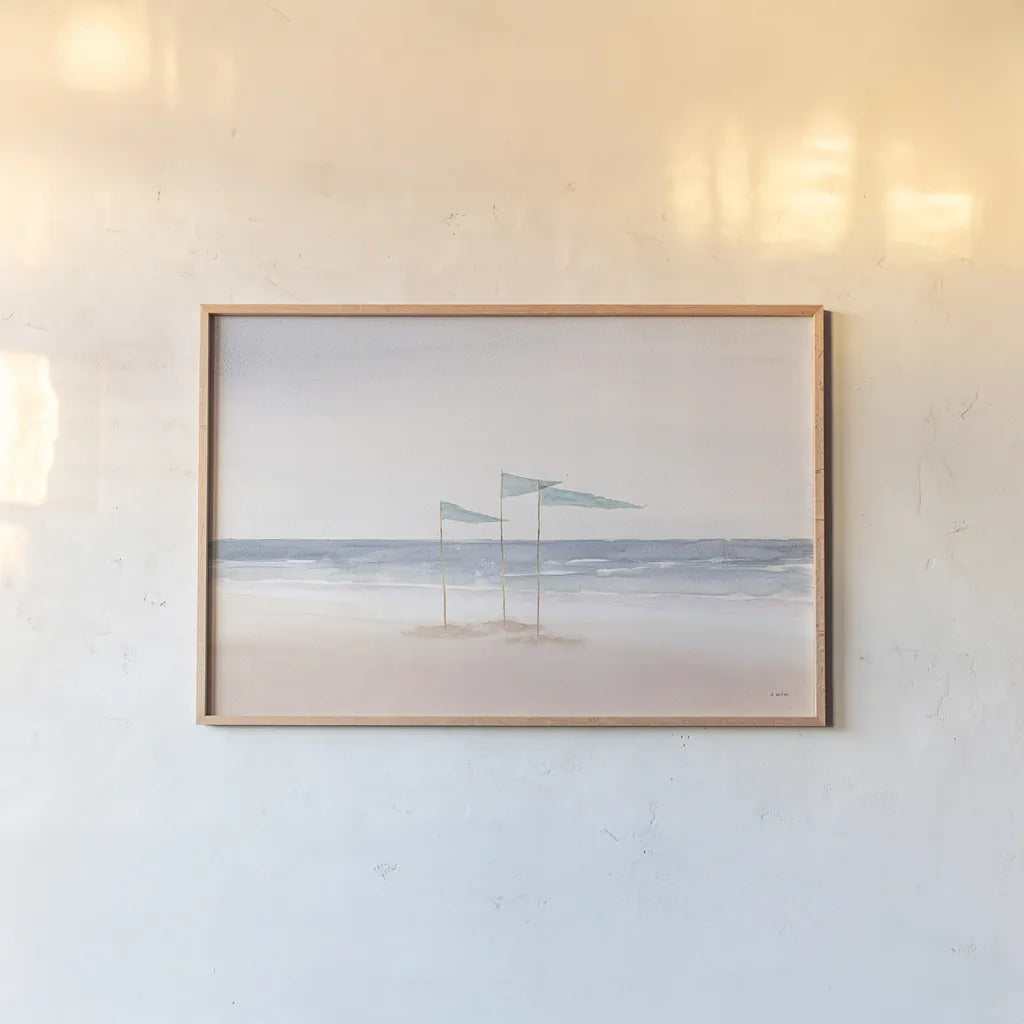 Salento Coast I by James Wiens. shown as a paper print in a natural frame. Available as a archival giclee rolled canvas, fine art paper, or poster print. SKU 47804i.