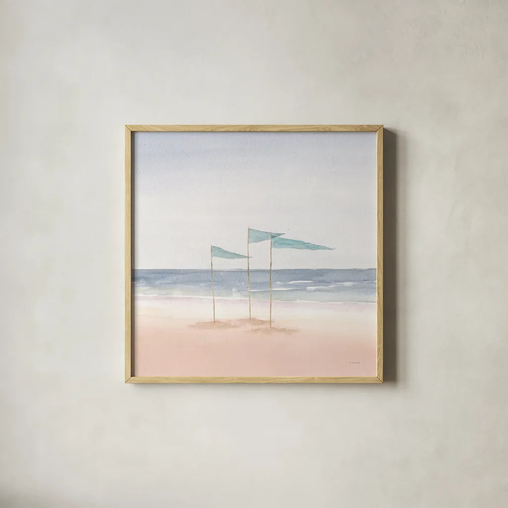 Salento Coast I Crop by James Wiens. Shown in a natural wood glass frame for a timeless modern aesthetic. Available as an archival giclee rolled canvas, fine art paper, or poster print. SKU 47804a.