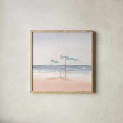 Salento Coast I Crop by James Wiens. Shown in a natural wood glass frame for a timeless modern aesthetic. Available as an archival giclee rolled canvas, fine art paper, or poster print. SKU 47804a.