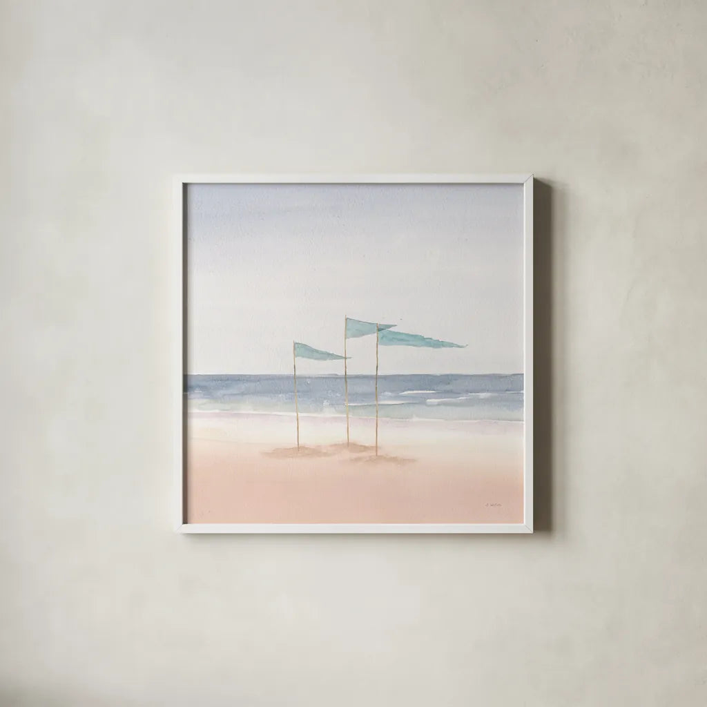 Salento Coast I Crop by James Wiens. Shown in a crisp white glass frame for a clean and minimalist style. Available as an archival giclee rolled canvas, fine art paper, or poster print. SKU 47804a.