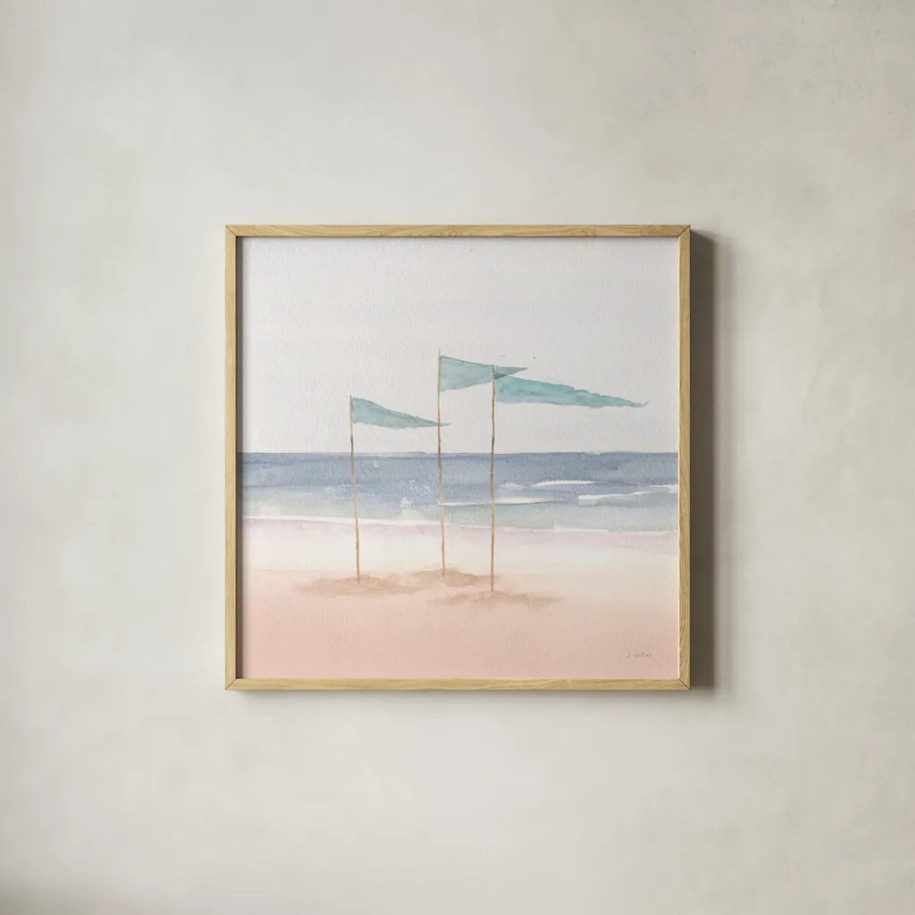 Salento Coast I v2 Crop by James Wiens. Shown in a natural wood glass frame for a timeless modern aesthetic. Available as an archival giclee rolled canvas, fine art paper, or poster print. SKU 48462a.