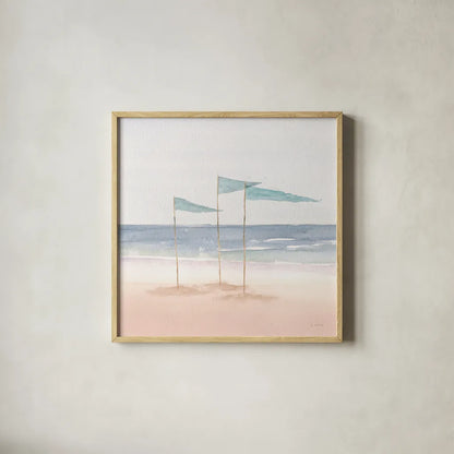 Salento Coast I v2 Crop by James Wiens. Shown in a natural wood glass frame for a timeless modern aesthetic. Available as an archival giclee rolled canvas, fine art paper, or poster print. SKU 48462a.