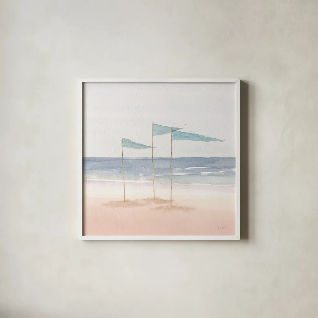 Salento Coast I v2 Crop by James Wiens. Shown in a crisp white glass frame for a clean and minimalist style. Available as an archival giclee rolled canvas, fine art paper, or poster print. SKU 48462a.