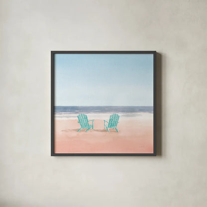 Salento Coast II Coral Cove by James Wiens. Shown in a sleek black glass frame for a contemporary gallery look. Available as an archival giclee rolled canvas, fine art paper, or poster print. SKU 55922a.