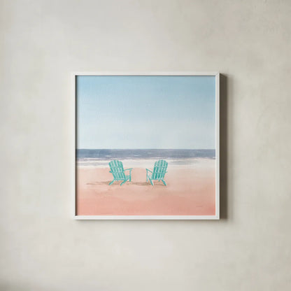 Salento Coast II Coral Cove by James Wiens. Shown in a crisp white glass frame for a clean and minimalist style. Available as an archival giclee rolled canvas, fine art paper, or poster print. SKU 55922a.