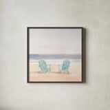 Salento Coast II v2 Crop by James Wiens. Shown in a sleek black glass frame for a contemporary gallery look. Available as an archival giclee rolled canvas, fine art paper, or poster print. SKU 48463a.
