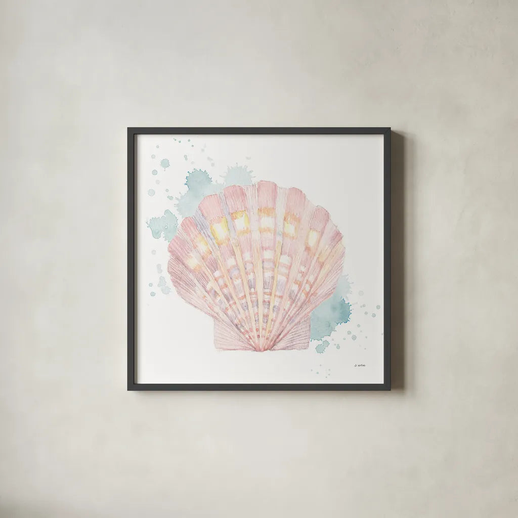 Salento Coast III by James Wiens. Shown in a sleek black glass frame for a contemporary gallery look. Available as an archival giclee rolled canvas, fine art paper, or poster print. SKU 47806a.