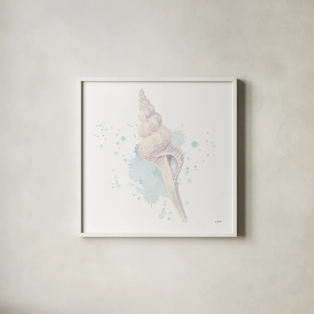 Salento Coast V by James Wiens. Shown in a crisp white glass frame for a clean and minimalist style. Available as an archival giclee rolled canvas, fine art paper, or poster print. SKU 47808a.