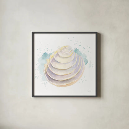 Salento Coast VI by James Wiens. Shown in a sleek black glass frame for a contemporary gallery look. Available as an archival giclee rolled canvas, fine art paper, or poster print. SKU 47809a.