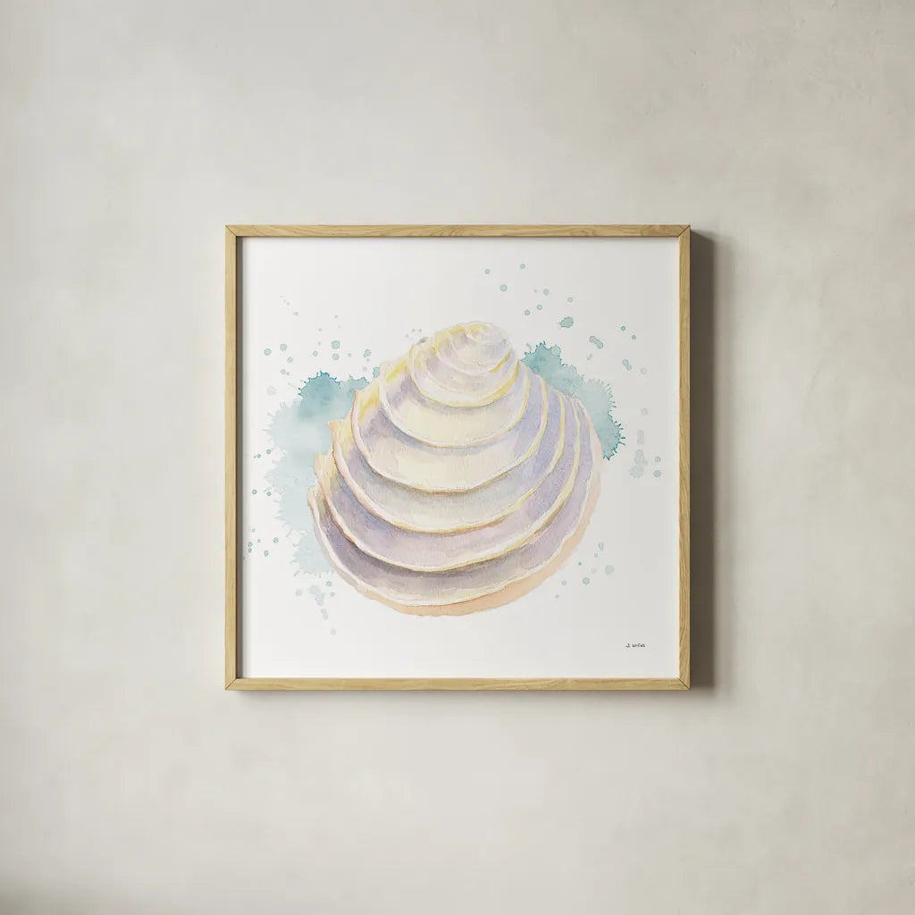 Salento Coast VI by James Wiens. Shown in a natural wood glass frame for a timeless modern aesthetic. Available as an archival giclee rolled canvas, fine art paper, or poster print. SKU 47809a.