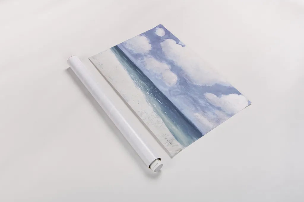 Seascape IV Blue Crop by James Wiens. shown as a rolled paper print. Available as archival giclee rolled canvas, fine art paper, or poster print. SKU 80599i.