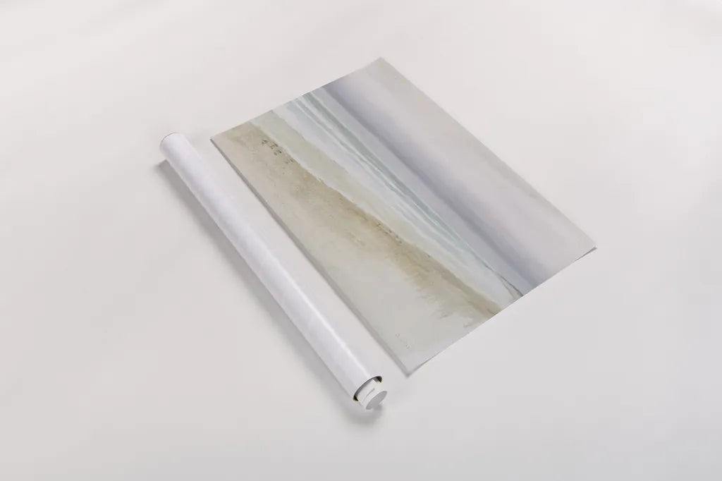 Serene Seaside by James Wiens. shown as a rolled paper print. Available as archival giclee rolled canvas, fine art paper, or poster print. SKU 31572i.