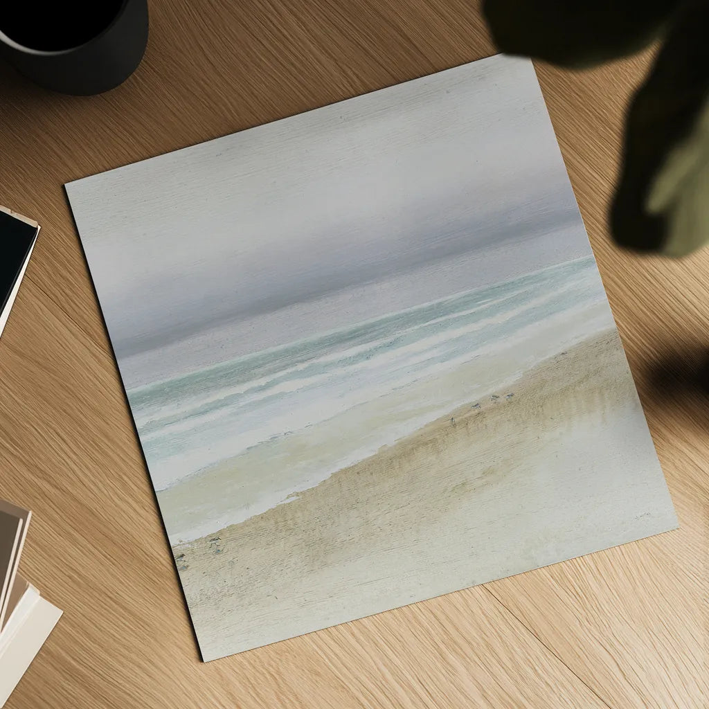 Serene Seaside Crop by James Wiens. Shown as a detailed flat fine art print, highlighting archival giclee quality. Available as an archival giclee rolled canvas, fine art paper, or poster print. SKU 31572a.