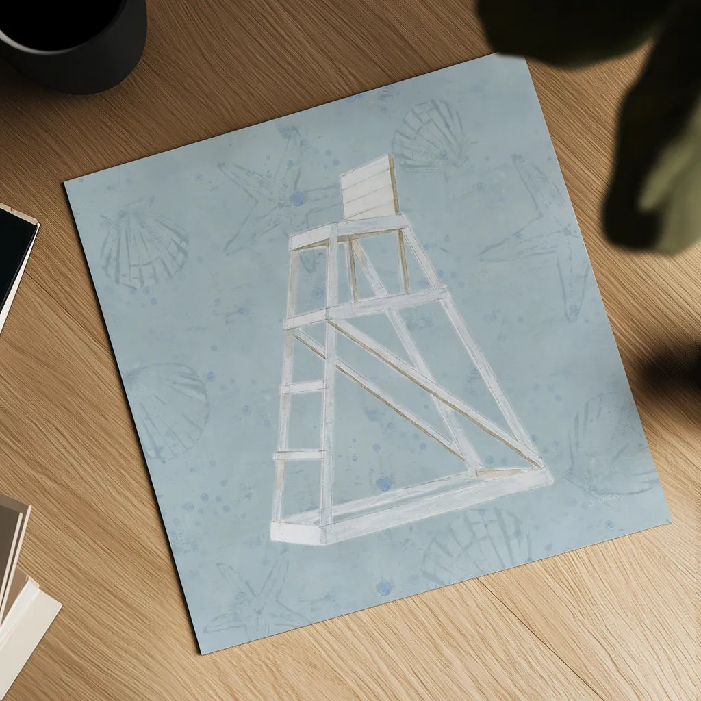 Serene Seaside II by James Wiens. Shown as a detailed flat fine art print, highlighting archival giclee quality. Available as an archival giclee rolled canvas, fine art paper, or poster print. SKU 31831a.