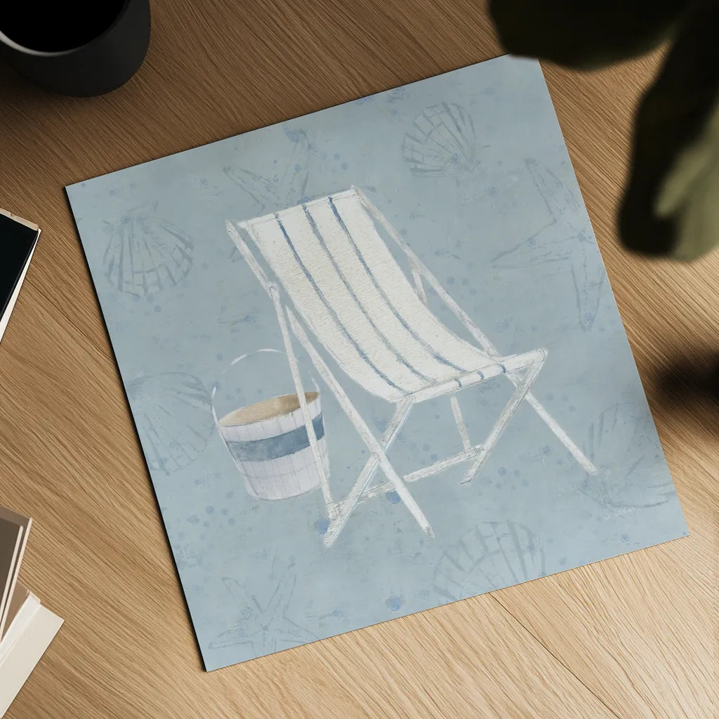 Serene Seaside III by James Wiens. Shown as a detailed flat fine art print, highlighting archival giclee quality. Available as an archival giclee rolled canvas, fine art paper, or poster print. SKU 31832a.