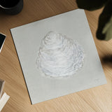 Serene Shells I Tan by James Wiens. Shown as a detailed flat fine art print, highlighting archival giclee quality. Available as an archival giclee rolled canvas, fine art paper, or poster print. SKU 31838a.