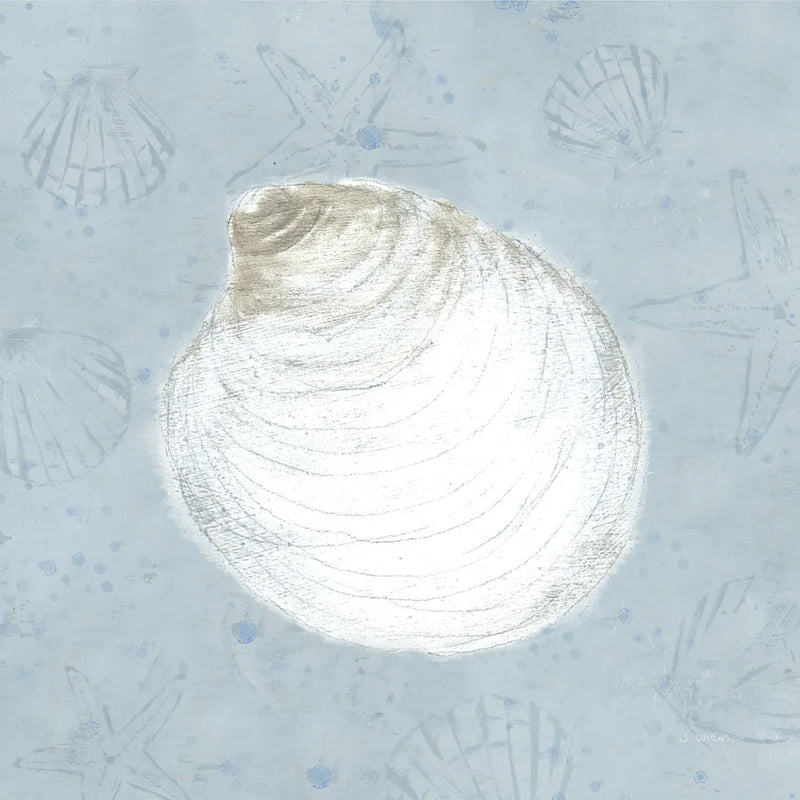 Serene Shells II by James Wiens. SKU 31837a. Archival Giclee Fine art print for wall decor.