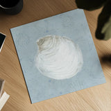 Serene Shells II by James Wiens. Shown as a detailed flat fine art print, highlighting archival giclee quality. Available as an archival giclee rolled canvas, fine art paper, or poster print. SKU 31837a.