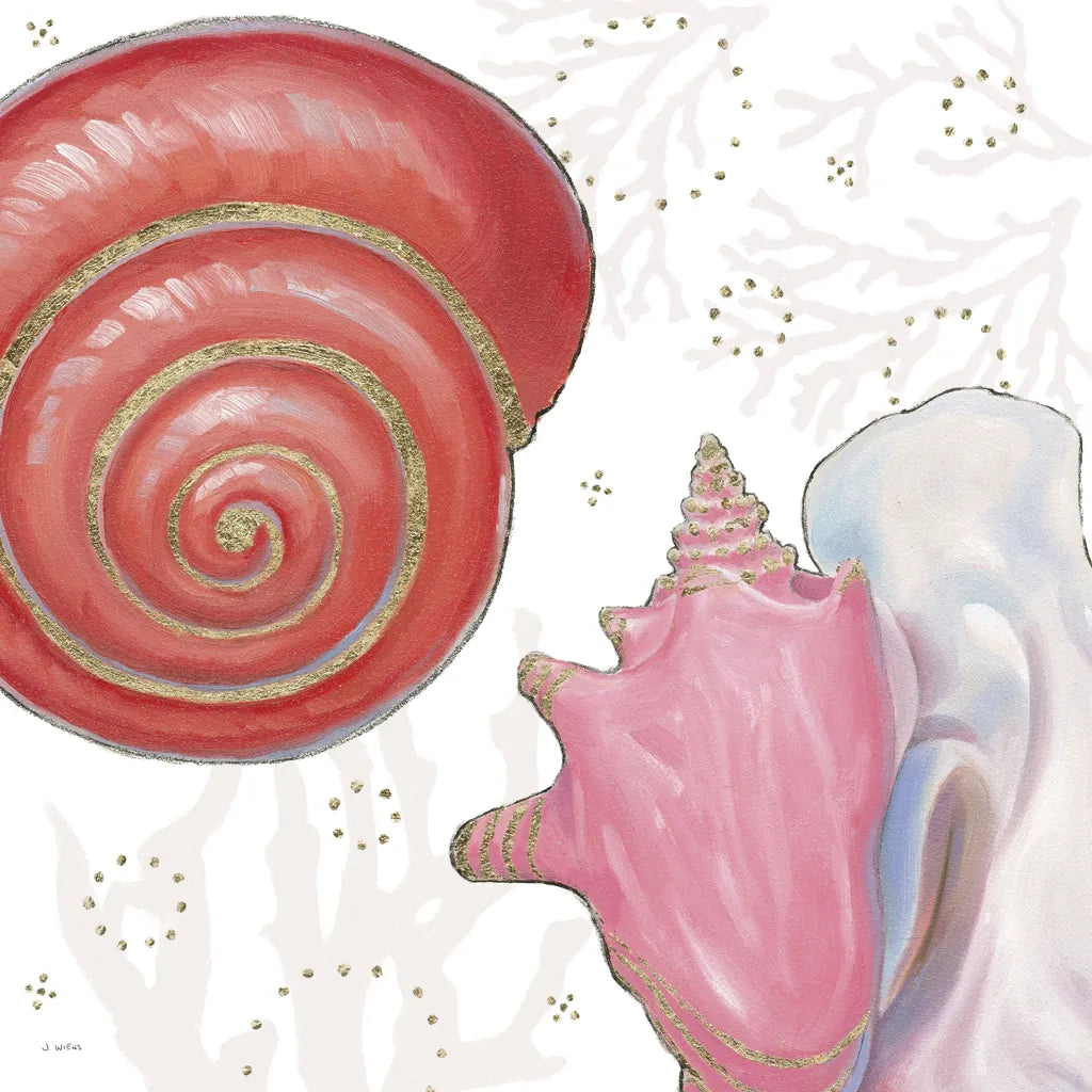 Shimmering Shells IV by James Wiens. SKU 72589a. Archival Giclee Fine art print for wall decor.