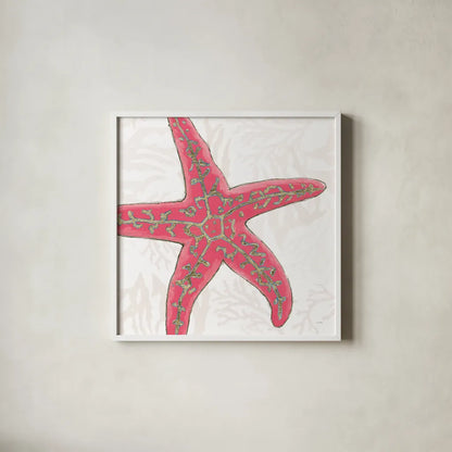 Shimmering Shells VIII by James Wiens. Shown in a crisp white glass frame for a clean and minimalist style. Available as an archival giclee rolled canvas, fine art paper, or poster print. SKU 72593a.