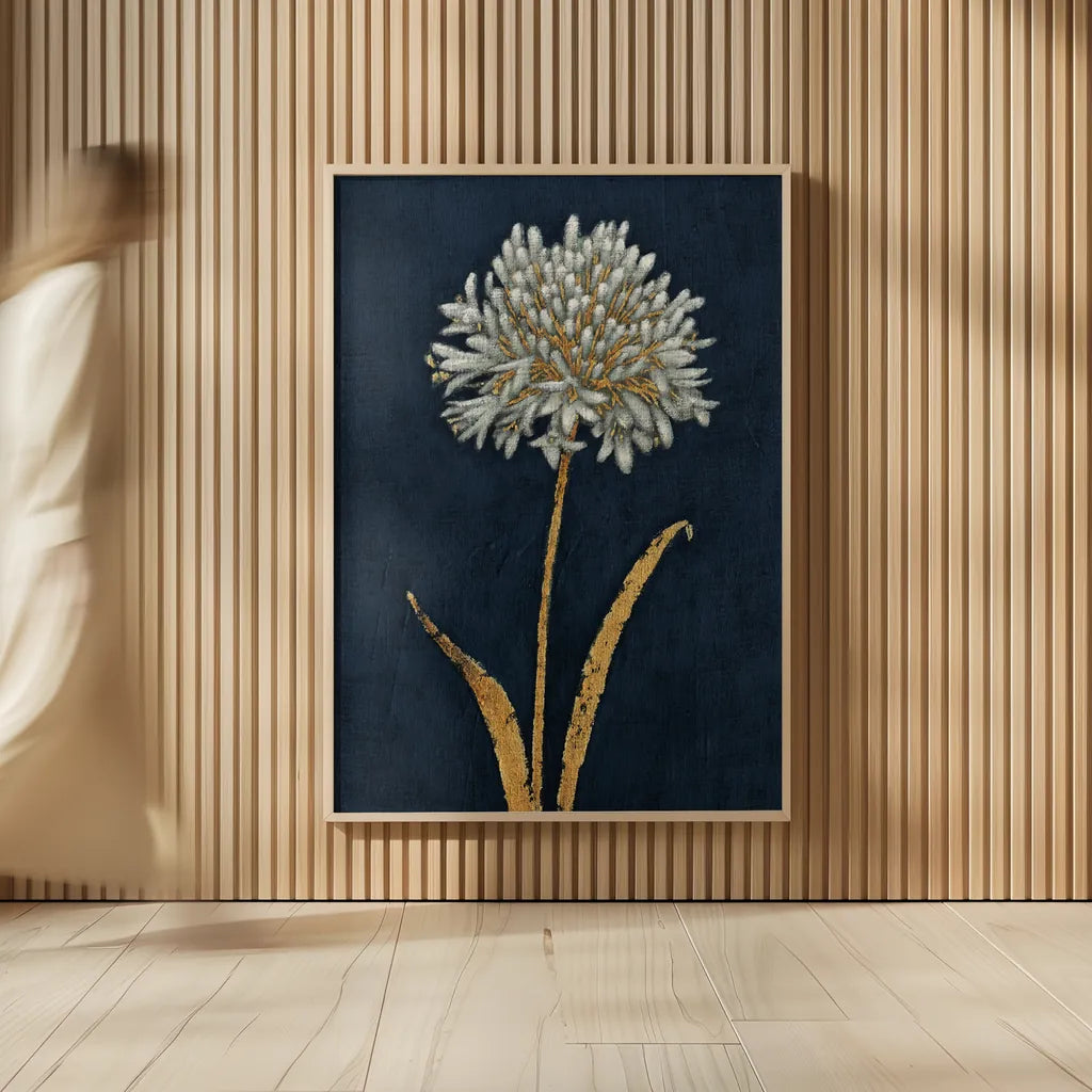 Shimmering Summer I Indigo Crop by James Wiens. shown as over sized large wall art. Available as an archival giclee rolled canvas, fine art paper, or poster print. SKU 52069h.