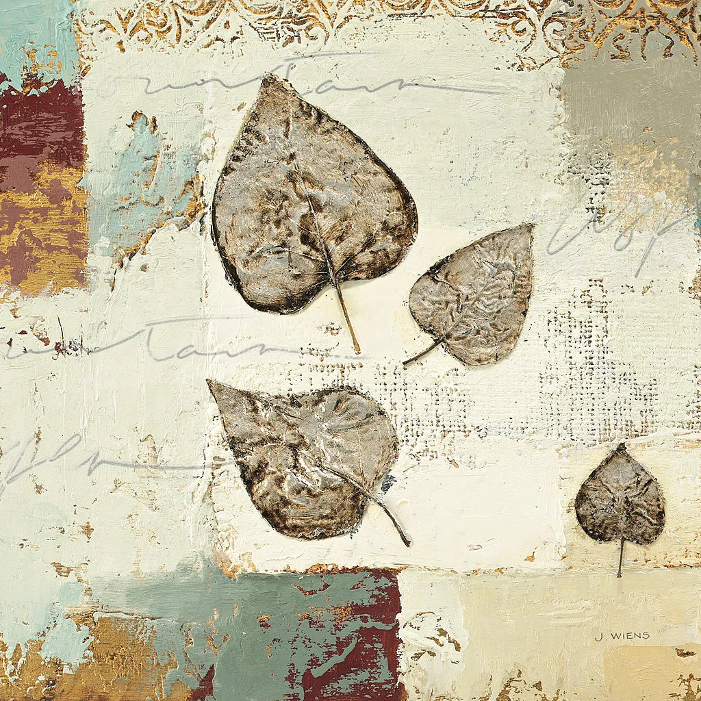 Silver Leaves I by James Wiens. SKU 12258a. Archival Giclee Fine art print for wall decor.