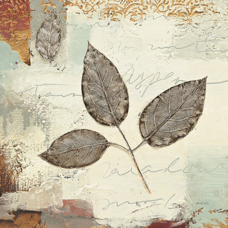 Silver Leaves II by James Wiens. SKU 12259a. Archival Giclee Fine art print for wall decor.