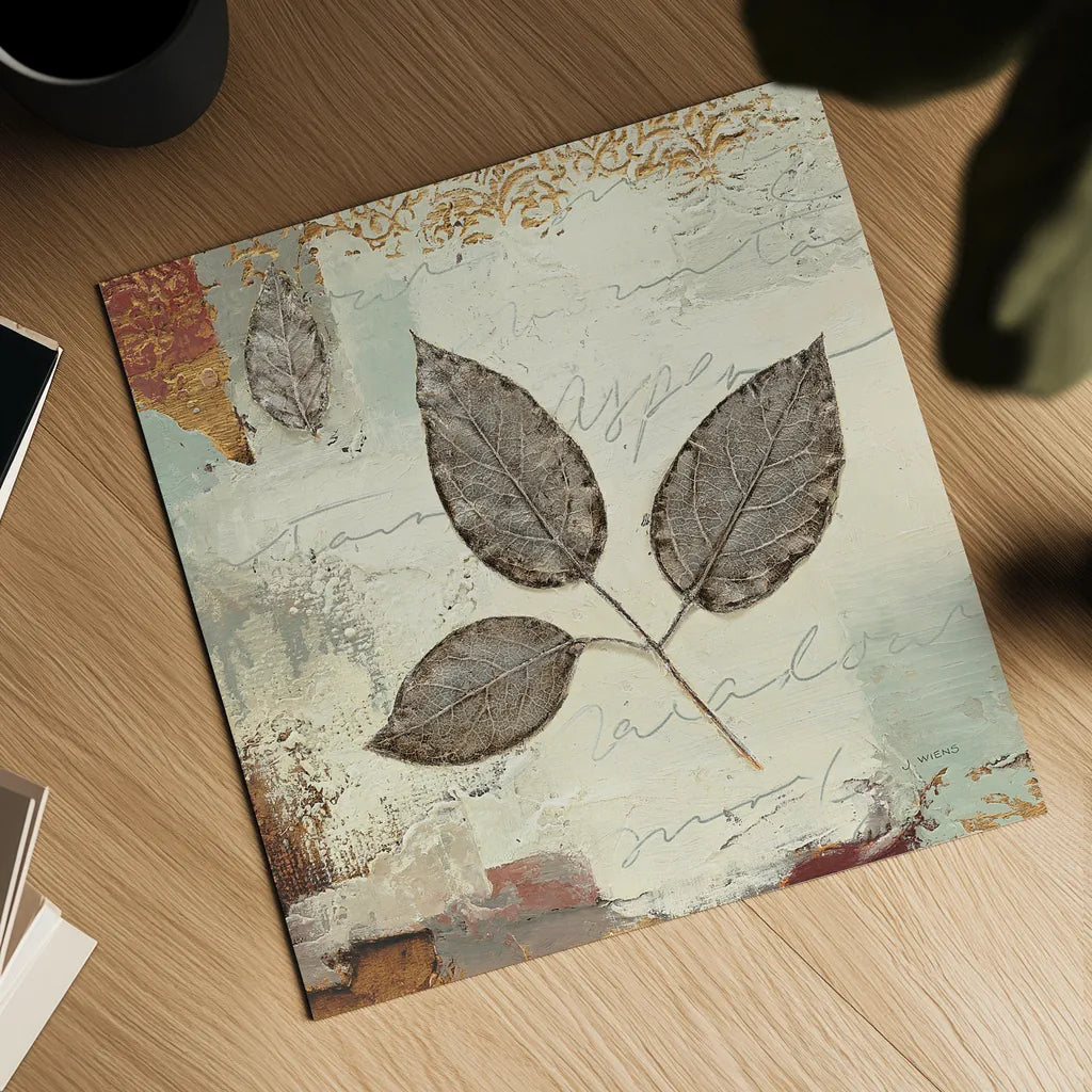 Silver Leaves II by James Wiens. Shown as a detailed flat fine art print, highlighting archival giclee quality. Available as an archival giclee rolled canvas, fine art paper, or poster print. SKU 12259a.