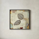 Silver Leaves IV by James Wiens. Shown in a sleek black glass frame for a contemporary gallery look. Available as an archival giclee rolled canvas, fine art paper, or poster print. SKU 12261a.