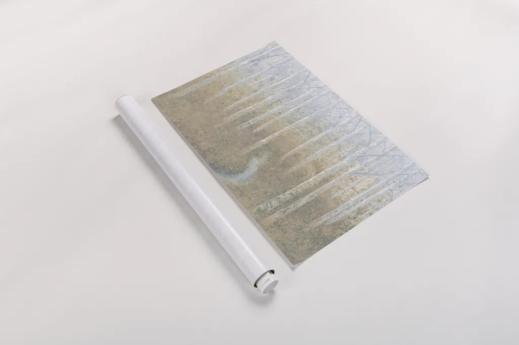 Silver Waters Crop by James Wiens. shown as a rolled paper print. Available as archival giclee rolled canvas, fine art paper, or poster print. SKU 24647i.