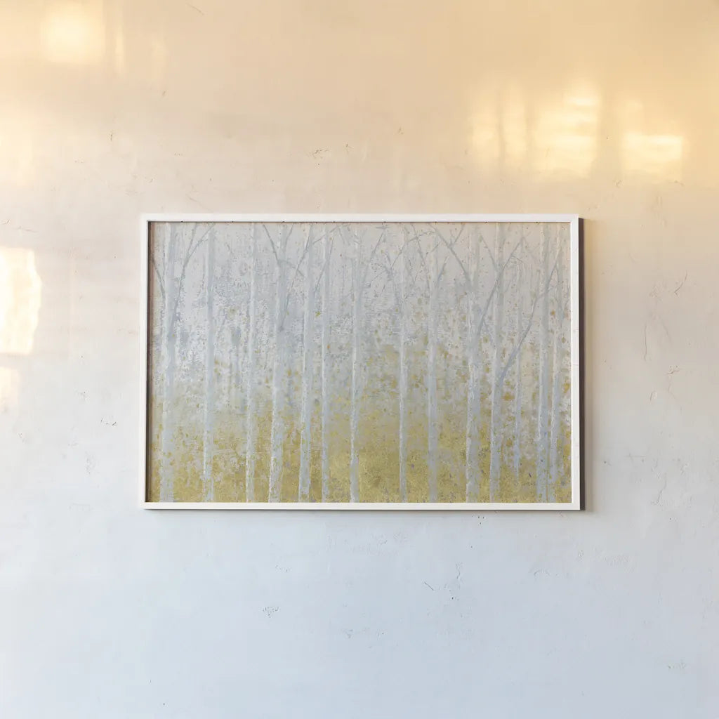 Silver Waters Crop No River Gold by James Wiens. shown as a paper print in a white frame. Available as a archival giclee rolled canvas, fine art paper, or poster print. SKU 28716i.