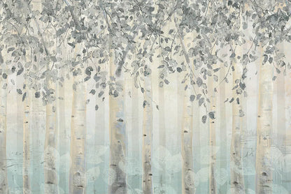 Silver and Gray Dream Forest I by James Wiens. SKU 26515i. Archival Giclee Fine art print for wall decor.