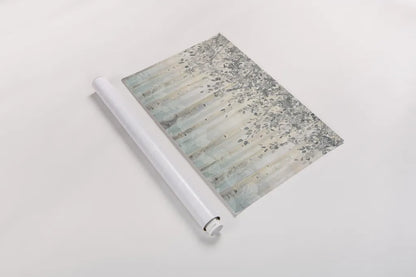 Silver and Gray Dream Forest I by James Wiens. shown as a rolled paper print. Available as archival giclee rolled canvas, fine art paper, or poster print. SKU 26515i.