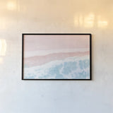Sky Seaview I No Umbrellas Pink by James Wiens. shown as a paper print in a black flame. Available as a archival giclee rolled canvas, fine art paper, or poster print. SKU 60960i.